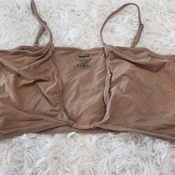 NWOT SKIMS Micro Cording V Crop Top Bralette Sienna 3X - Picture 7 of 9